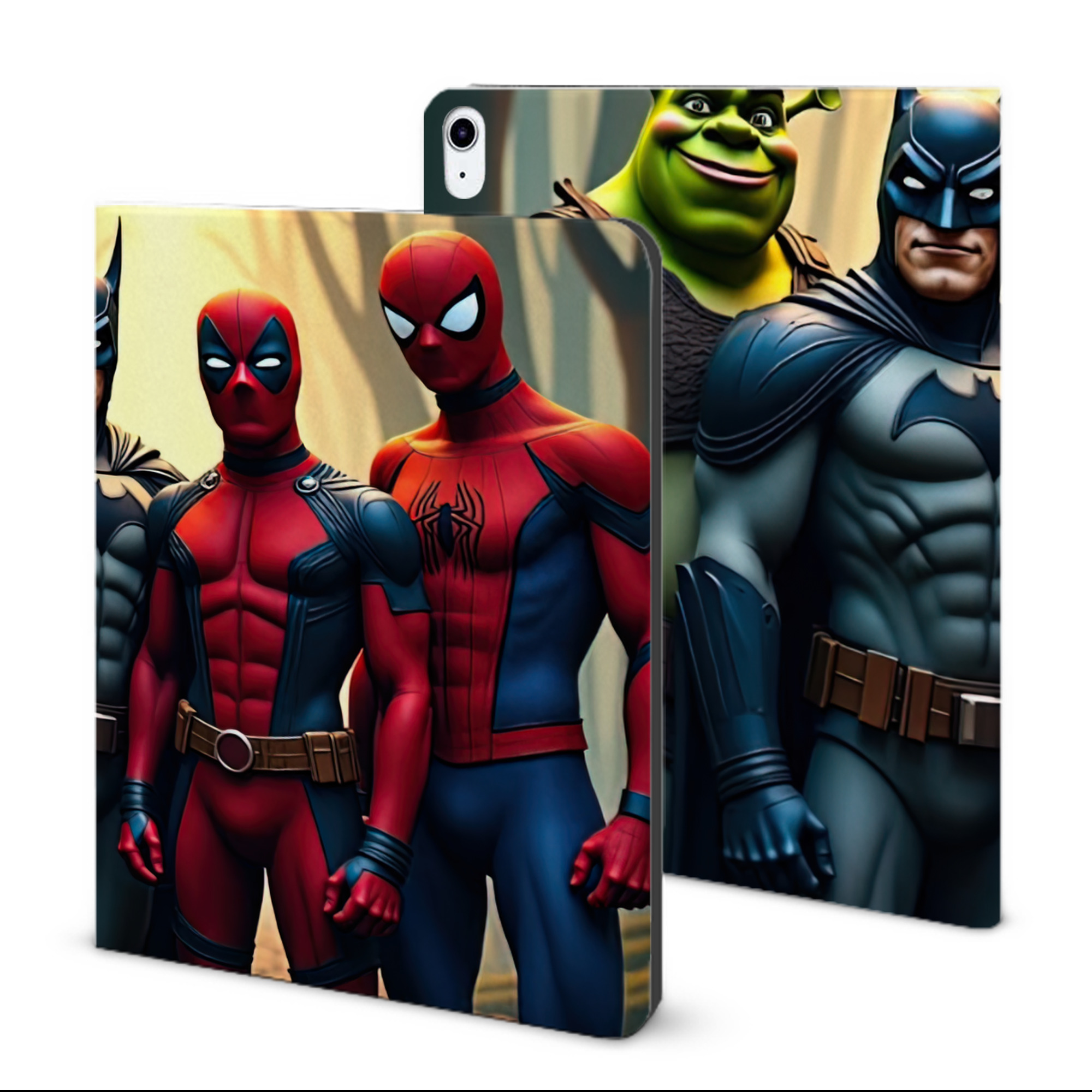 （画像用） Deadpool デッドプール IPad ケース ブック型 PUレザー TPU 耐衝撃 軽量 薄型 ペン収納なし 全面保護 IPad 各モデル対応